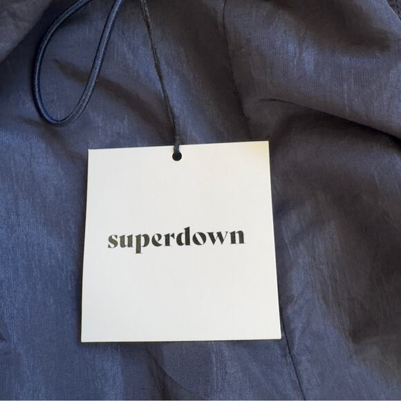 Revolve Superdown Ruby Parachute Pant Stylish Navy Cargo Pants adjustable waist - Picture 11 of 14